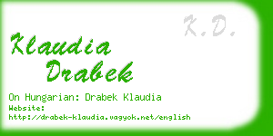 klaudia drabek business card